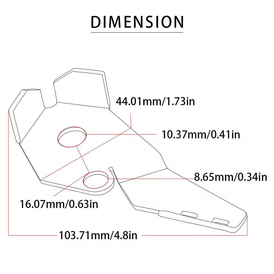 Cache de protection pour contacteur de béquille latérale BMW R1250GS / R1200Gs Adventure 2019-2023