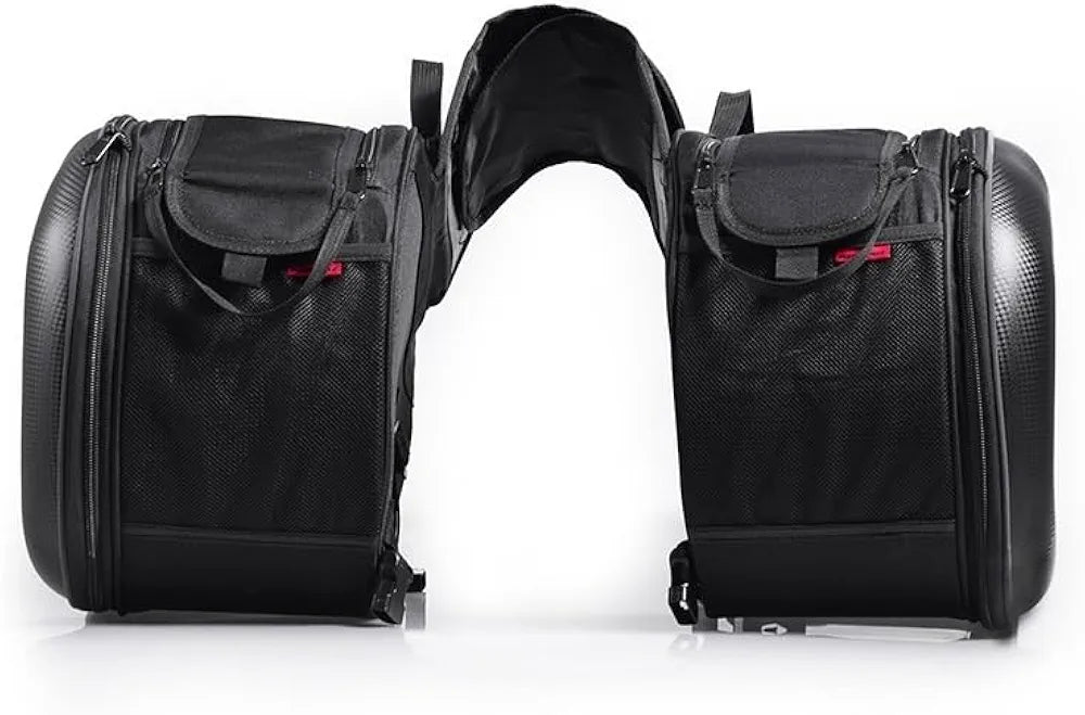 Sacs arrière Paire de sacoches latérales universelles pour moto  – sacs de selle avec rangement et pochette à outils