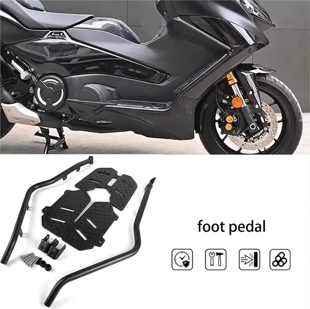 Barres de collision pédales avant & arrière 3D premium – TMAX560 (2022-2025)