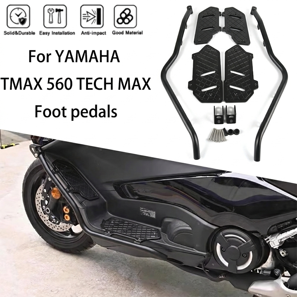 Barres de collision pédales avant & arrière 3D premium – TMAX560 (2022-2025)