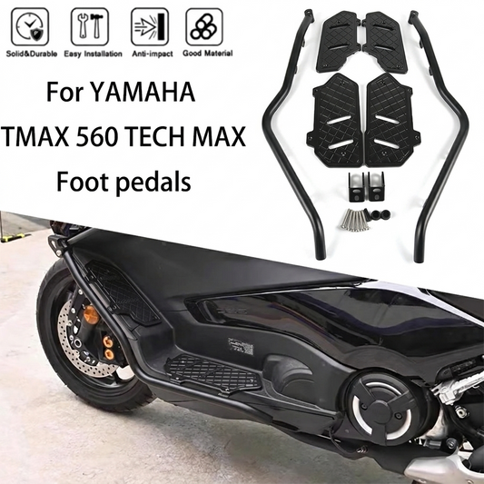 Barres de collision pédales avant & arrière 3D premium – TMAX560 (2022-2025)