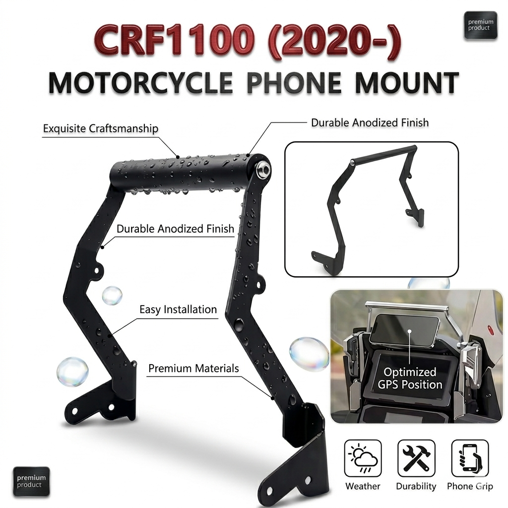 Support Téléphone Moto USB avec GPS – Honda Africa Twin CRF1100L Adventure Sports (2020–2025)