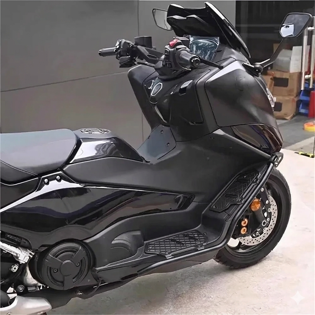 Barres de collision pédales avant & arrière 3D premium – TMAX560 (2022-2025)