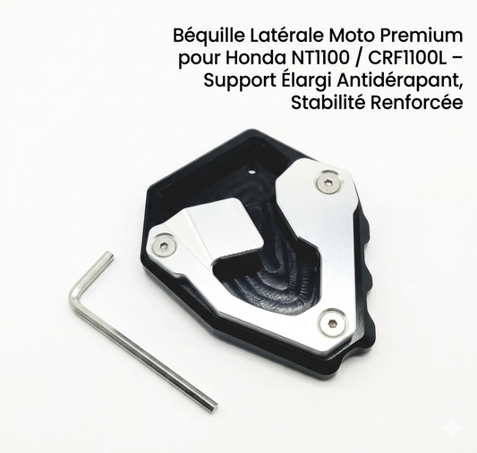 Béquille Latérale Moto Premium pour Honda NT1100 / CRF1100L – Support Élargi Antidérapant, Stabilité Renforcée