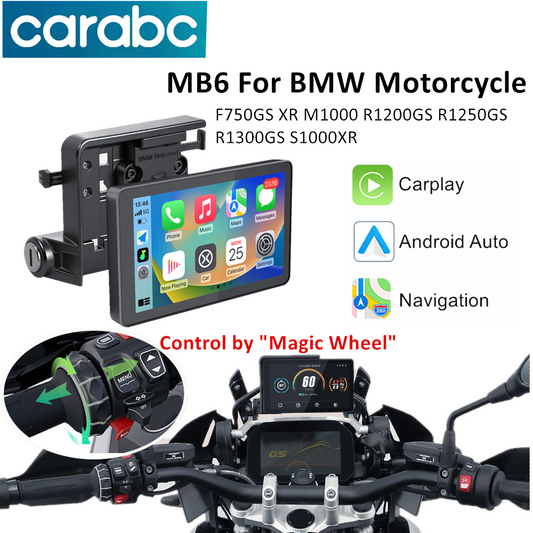 Écran de Navigation Moto 6" sans Fil avec CarPlay & Android Auto – Compatible BMW GS