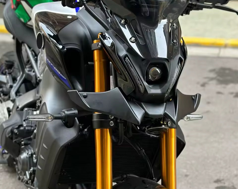 Spoiler avant aérodynamique Yamaha MT-09 SP (2021–2024) – Ailerons de carénage avec déflecteur de vent haute performance
