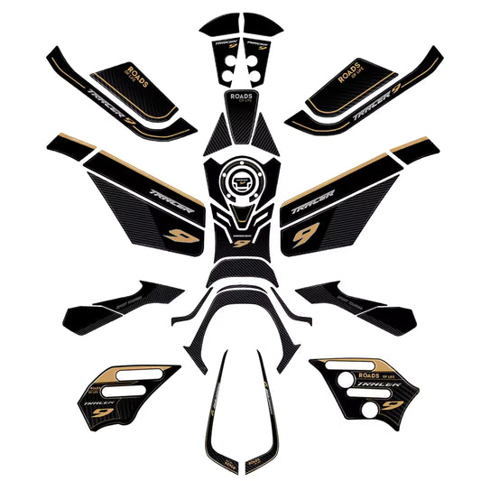 Kit de protection de réservoir 3D en résine époxy pour Yamaha Tracer 9 / 9GT (2021–2023)