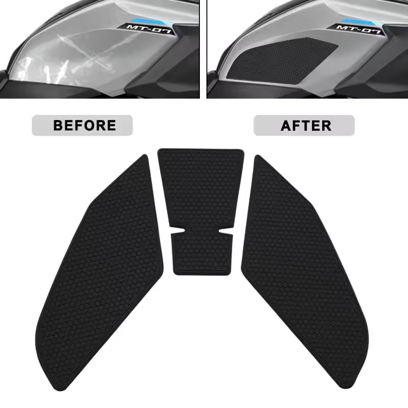 Pads de réservoir antidérapants Yamaha MT-07 (2025) – Protection latérale anti-rayures