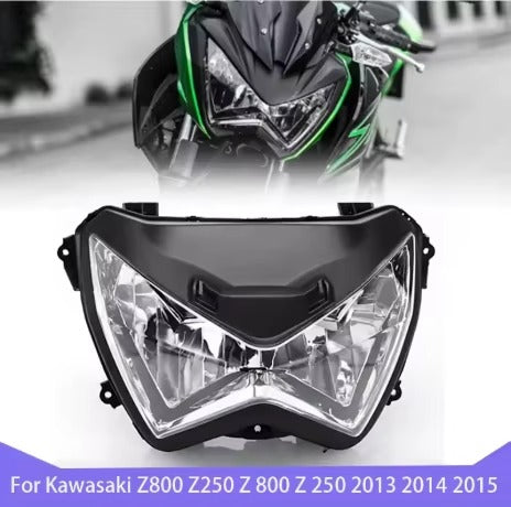 Accessoires de moto de qualité ue, phare avant transparent pour Kawasaki Z800 Z250 Z 800 Z 250 2013 2014 2015