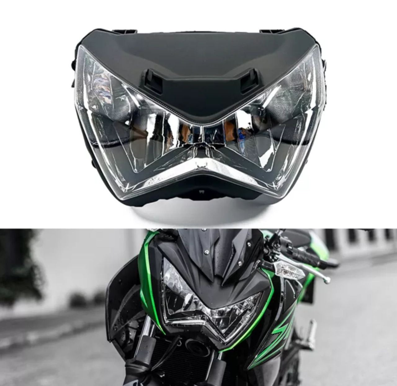 Accessoires de moto de qualité ue, phare avant transparent pour Kawasaki Z800 Z250 Z 800 Z 250 2013 2014 2015