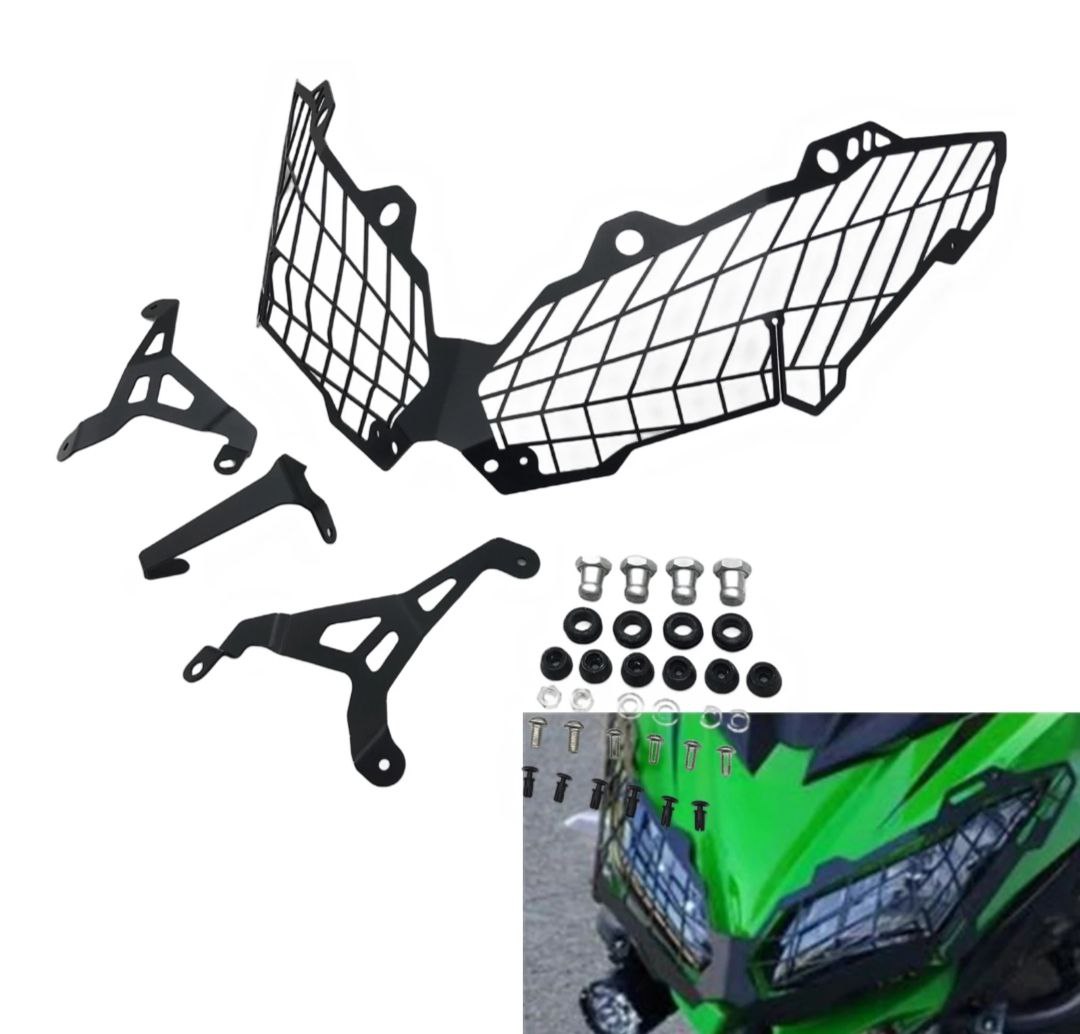 Grille de protection robuste pour phare de moto Kawasaki Versys650 2015-2020 – Pièce de rechange pour réparation et amélioration