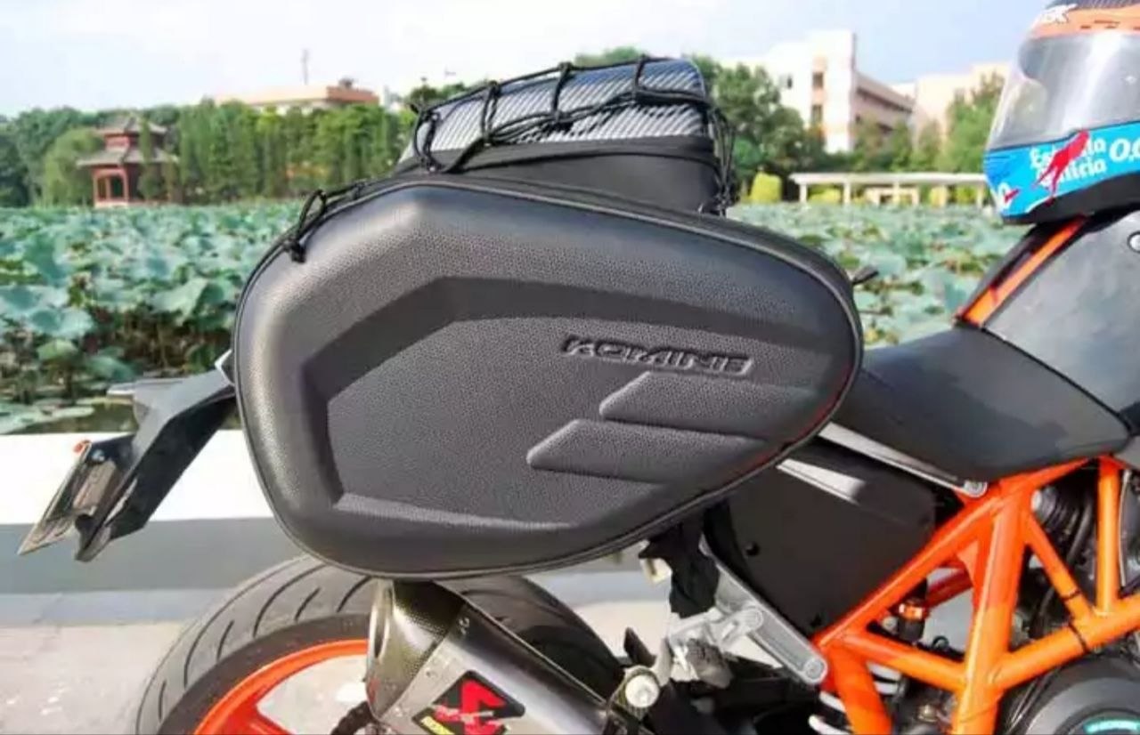 Sacs arrière Paire de sacoches latérales universelles pour moto  – sacs de selle avec rangement et pochette à outils