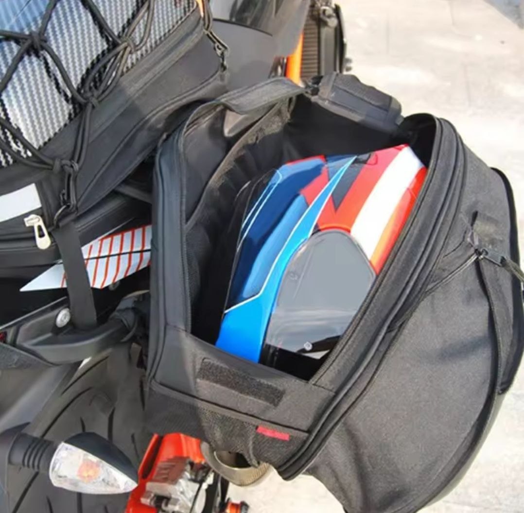 Sacs arrière Paire de sacoches latérales universelles pour moto  – sacs de selle avec rangement et pochette à outils